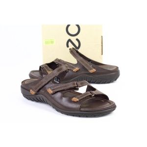 Ecco Charm Sandals Sz 40 U.S 9-9.5 Brown Leather